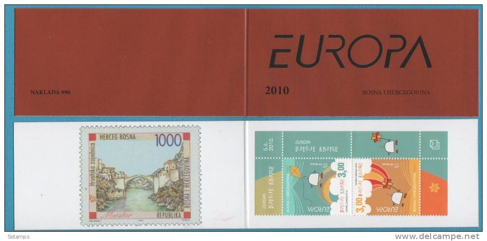 463  BOSNIA ERZEGOVINA KROATIEN CROAZIA MOSTAR TYP B  EUROPA 2010 CEPT  NEVER HINGED - 2010