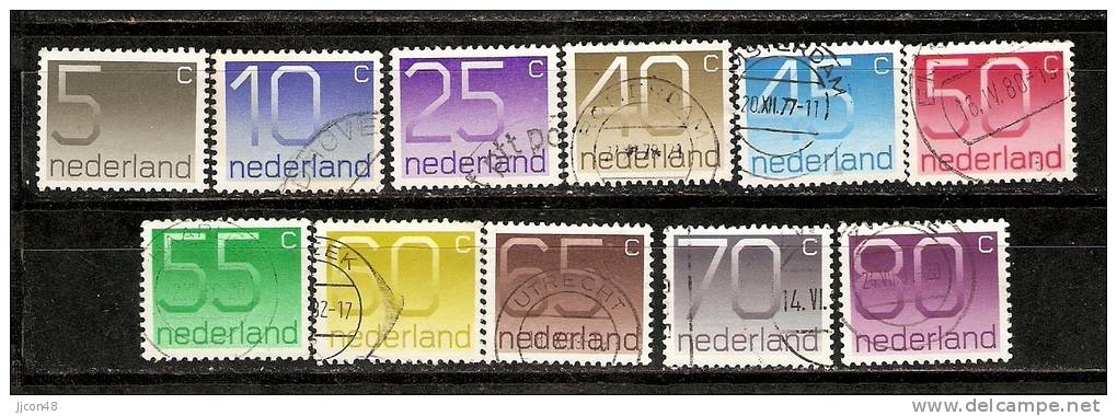 Nederland 1976-91  Numeral (o) - Used Stamps