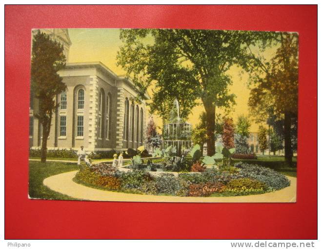 Kentucky > Paducah  --Court House  1911 Cancel No Stamp  ---   ===  == Ref 269 - Owensboro