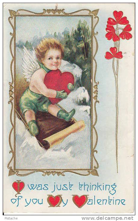 Valentine - Valentin - Cherub - Chérubin - Embossed - 2 Scans - Valentine's Day