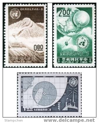 Taiwan 1962 Meteorological Stamps Ballon Globe Typhoon Map Meteorology Mount - Neufs