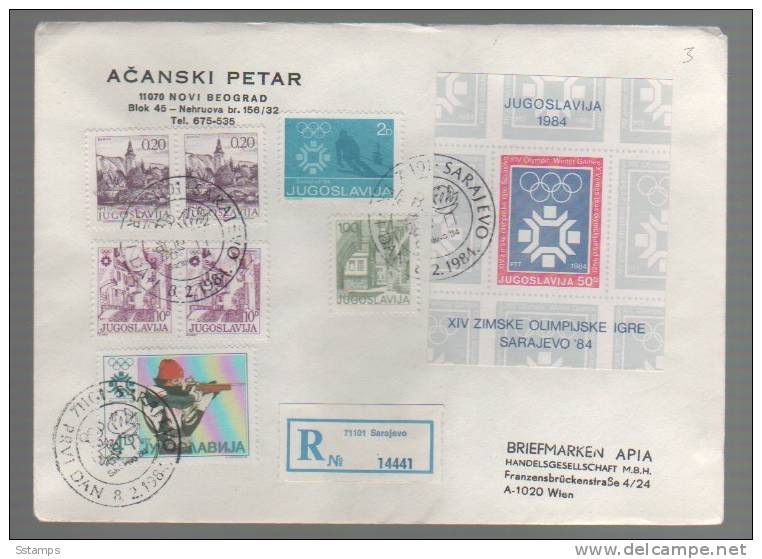 467  JUGOSLAVIJA JUGOSLAVIA Olimpiadi Sarajevo  TIRO  INTERESSANTE - Lettres & Documents
