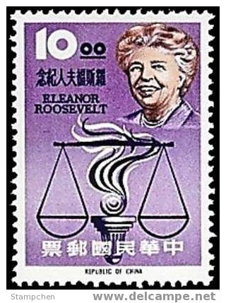 Taiwan 1964 Eleanor Roosevelt Stamp Scales Torch Famous Human Rights - Neufs