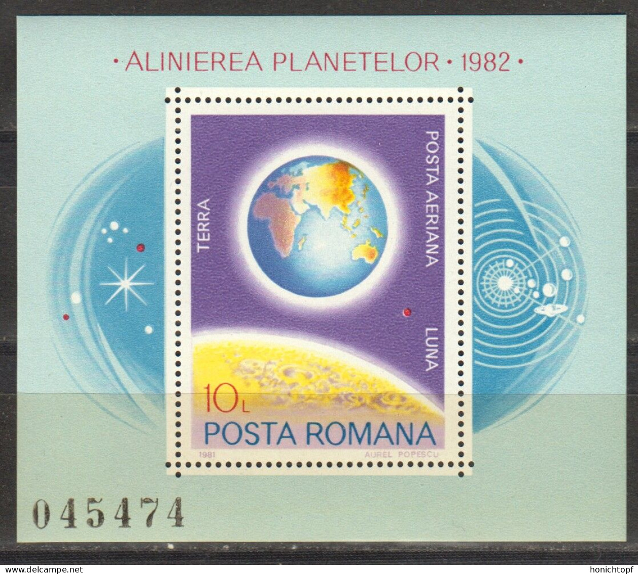 Rumänien; 1981; Michel 3801 Block 181 **; Planetenkonstellation; Bild1 - Ongebruikt