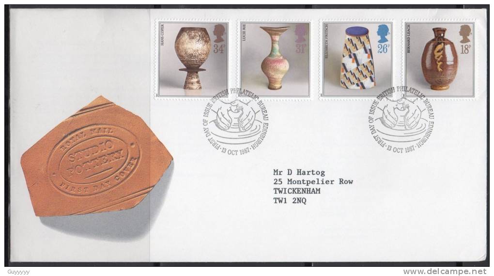 Grande-Bretagne - FDC - 1987 - Poterie - 1981-1990 Em. Décimales