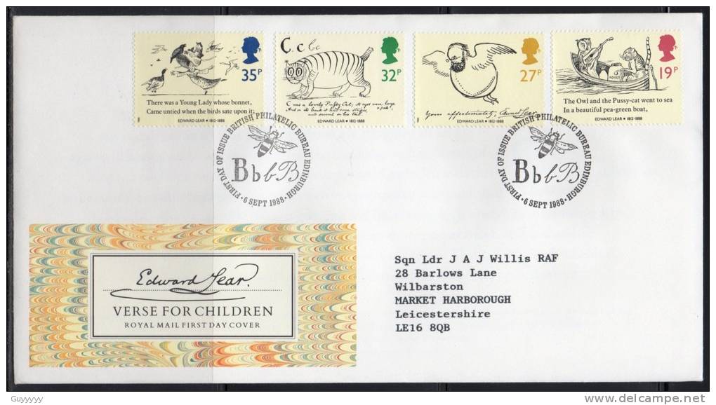 Grande-Bretagne - FDC - 1988 - Contes Pour Enfants - 1981-1990 Em. Décimales