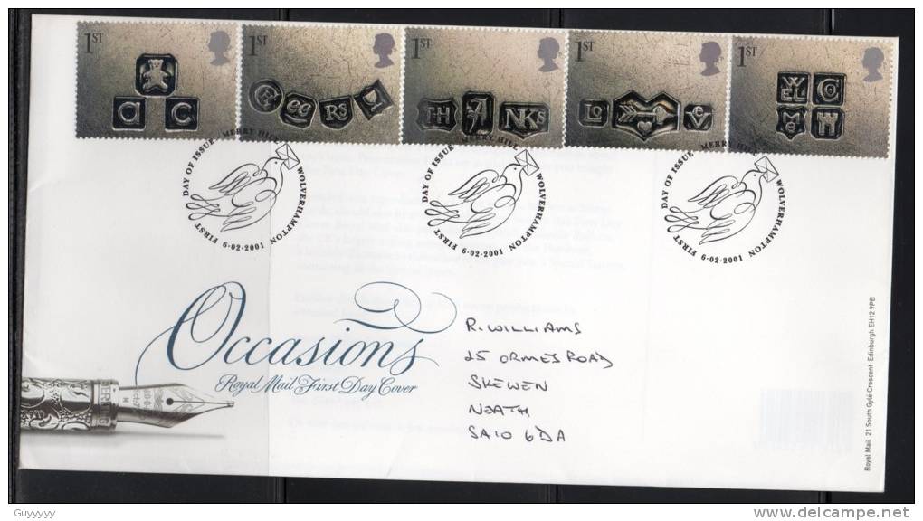 Grande-Bretagne - FDC - 2001 - Evenements - 2001-2010 Decimal Issues