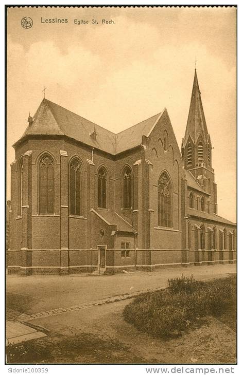 Carte Postale De Lessines (Eglise St. Roch.)  Editeur :  Ph. Ghosez-Michel, Lessines - Lessines