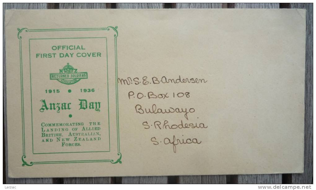 Enveloppe Official Firdt Day Cover Returned Soldiers - Sin Clasificación