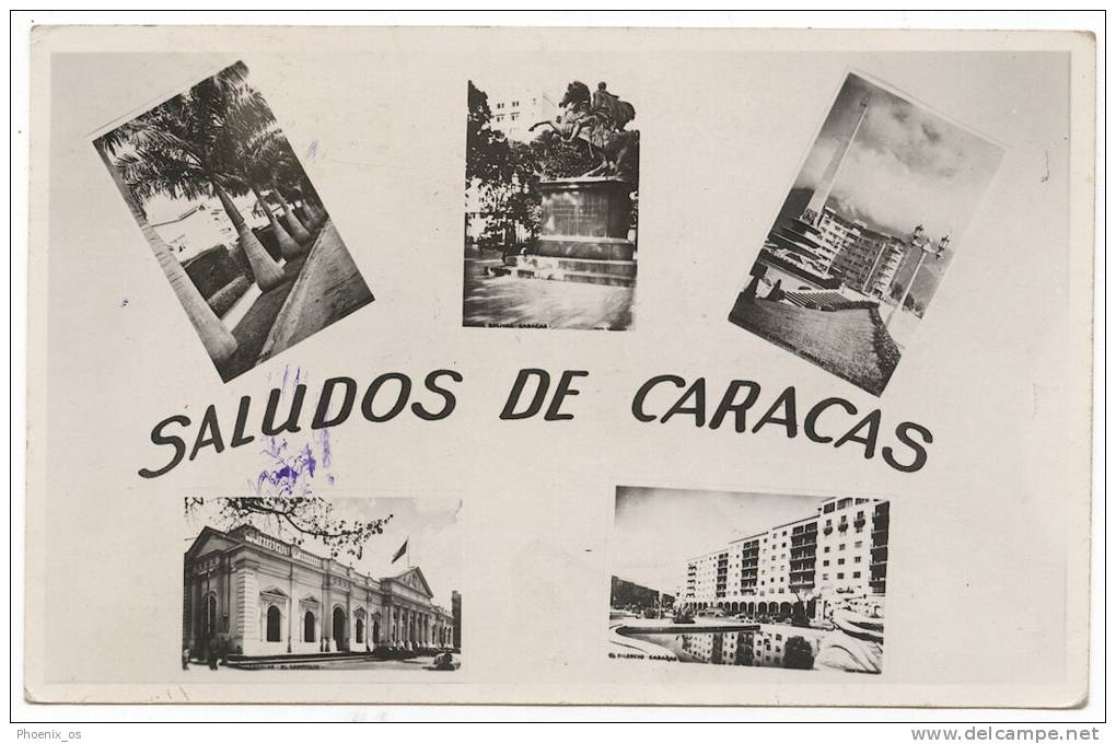 VENEZUELA - CARACAS, Mosaic Postcard, 1949. - Venezuela