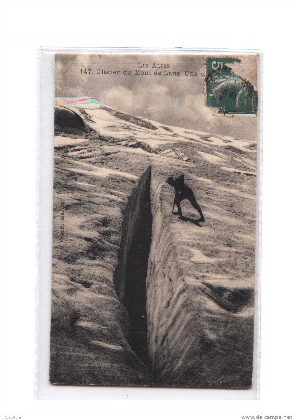 TH Sports Hiver, Alpinisme, Glacier Du Mont De Lans, Crevasse, Ed Fournier 147, Alpes, 191? - Alpinisme