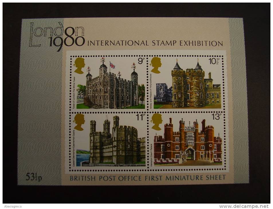 GB 1978 British Architecture,HISTORIC BUILDINGS  ISSUE SPECIAL MINISHEET (FIRST). - Neufs