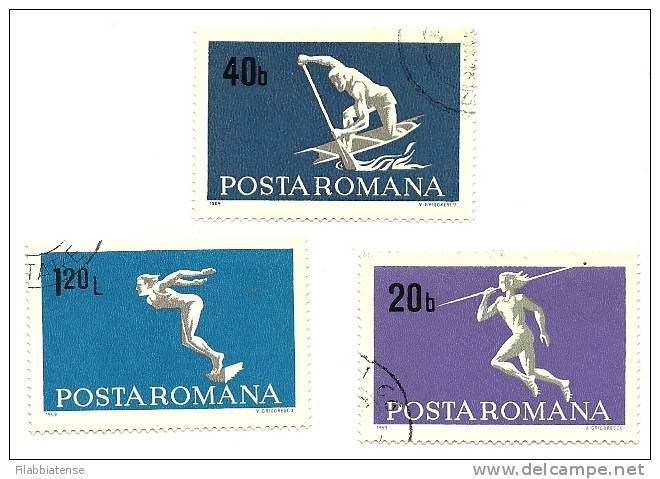 1969 - Romania 2447/48 + 2451 Sport C823   ------ - Altri & Non Classificati