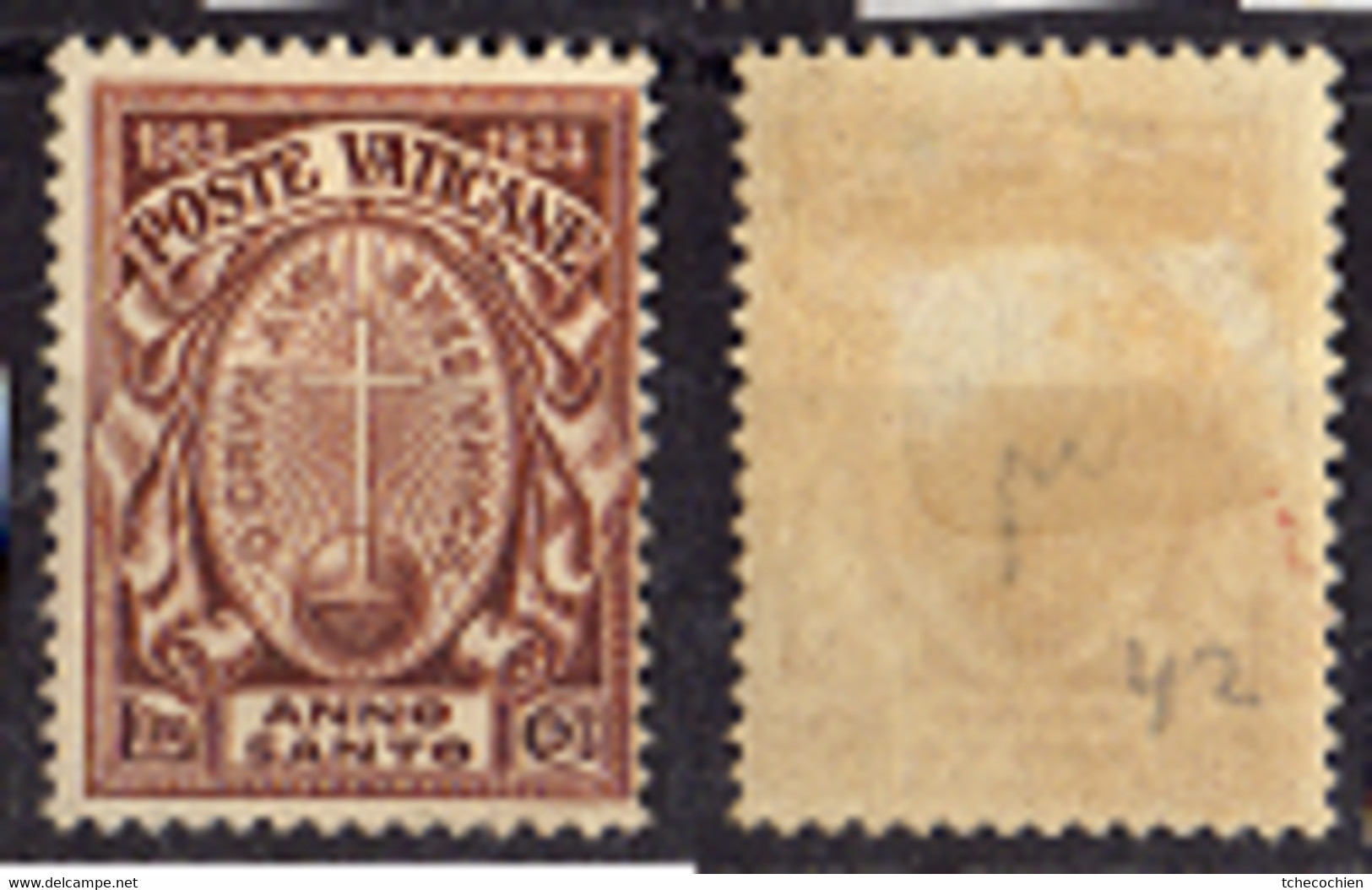 Vatican - 1933 - Y&T N° 42, Neuf Sans Gomme - Neufs