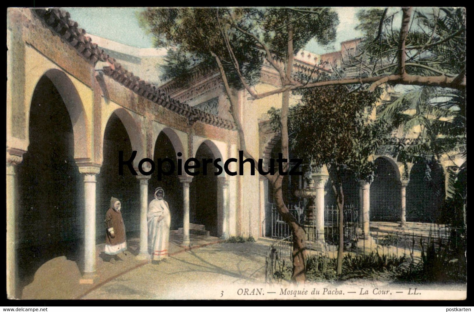 ALTE POSTKARTE ORAN MOSQUÈE DU PACHA La Cour Wahran Moschee Mosque Moschea Algerien Algérie Algeria Cpa Postcard AK - Islam