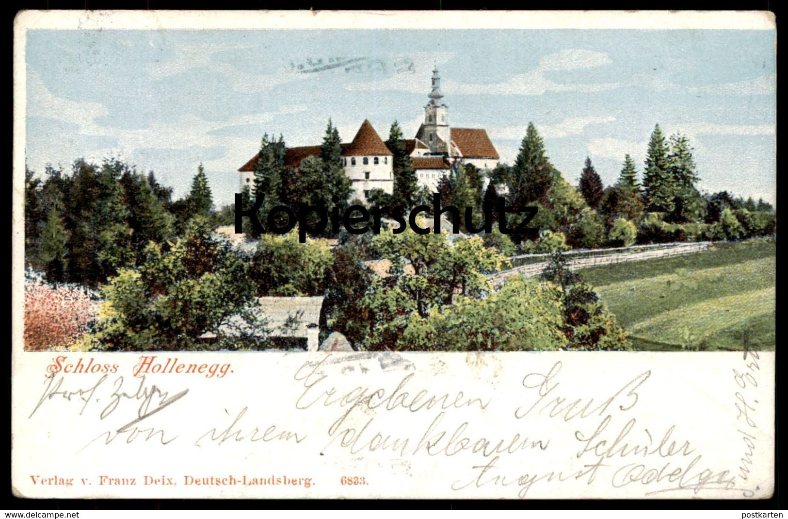 ALTE POSTKARTE SCHLOSS HOLLENEGG 1901 DEUTSCH-LANDSBERG Deutschlandsberg Bei Graz Steiermark Austria Castle Cpa Postcard - Deutschlandsberg