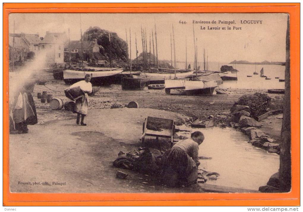 Env. De Paimpol, Loguivy, Le Lavoir Et Le Port, éd. Renault 644   ( Port Offert, Free Postage ) - Paimpol