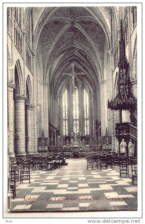 D8289 -  Liège - La Cathédrale St-Paul -Grande Nef - Luik