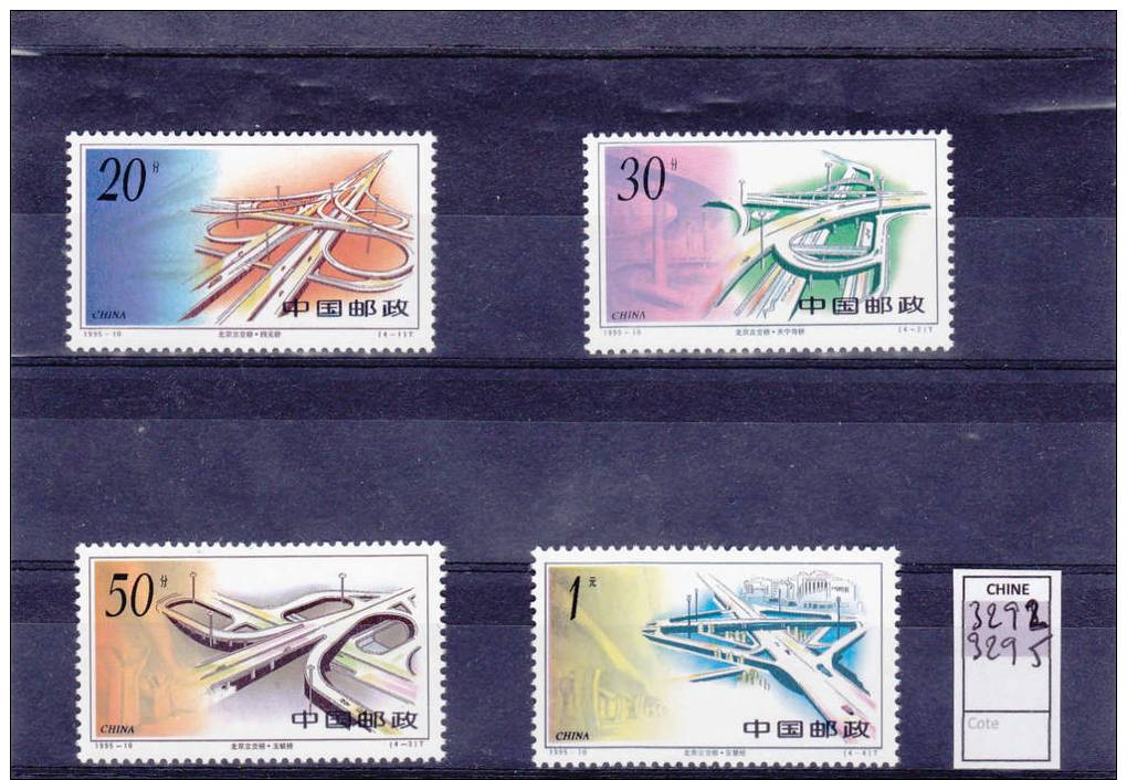 CHINE 1995 - 3292-3295 - Echangeurs Routier à Pékin - Unused Stamps