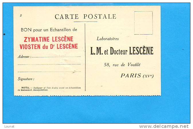 ZYMATINE Lescène (pliée) - Laboratoires L.M. Et Docteur LESCENE  - Paris XV è - Salud