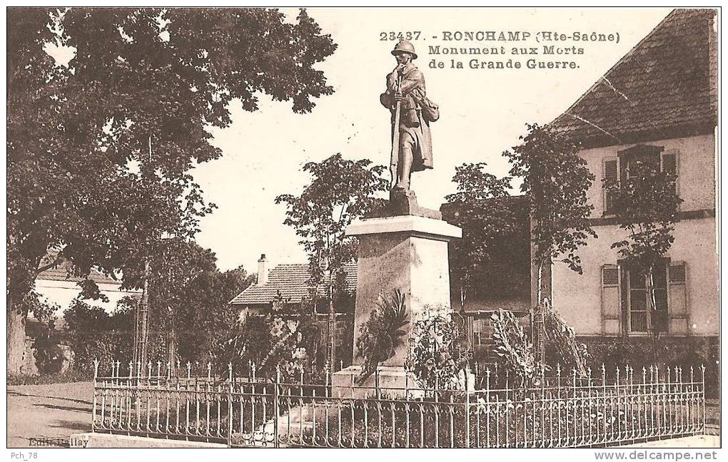 RONCHAMP Monument Aux Morts De La Grande Guerre - Monumenti Ai Caduti