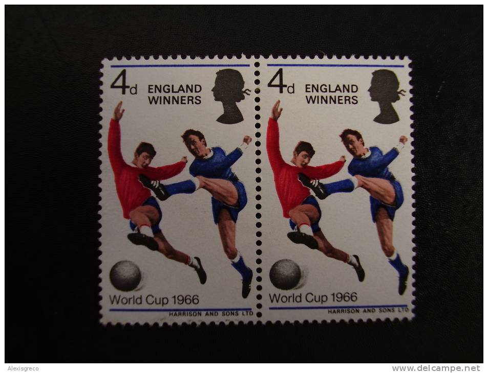 GB 1966 WORLD CUP STAMP OVERPRINTED ´ENGLAND WINNERS´ Issued 18th.August MNH. - Unused Stamps