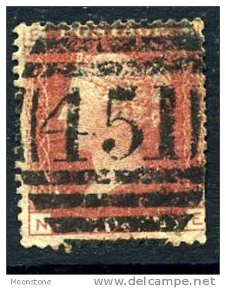 GB QV 1858-79 1d Plate 129, Corner Letters EN, Used - Oblitérés