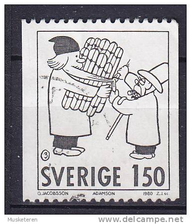 Sweden 1980 Mi. 1126 C     1.50 Kr Schwedische Comicfigur Herr Adamson - Oblitérés