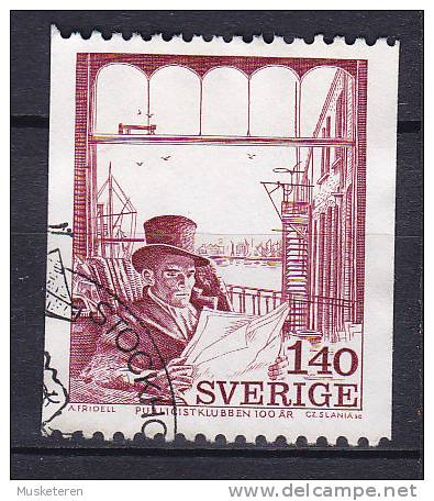 Sweden 1974 Mi. 863 C     1.40 Kr Publizistenklub Mr. Simmons Radierung Von Axel Fridell (Cz. Slania) - Oblitérés