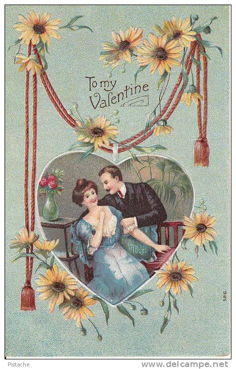 To My Valentine - Saint-Valentin - Couple Lady Man - Embossed - Unused - 2 Scans - VG Condition - Valentijnsdag