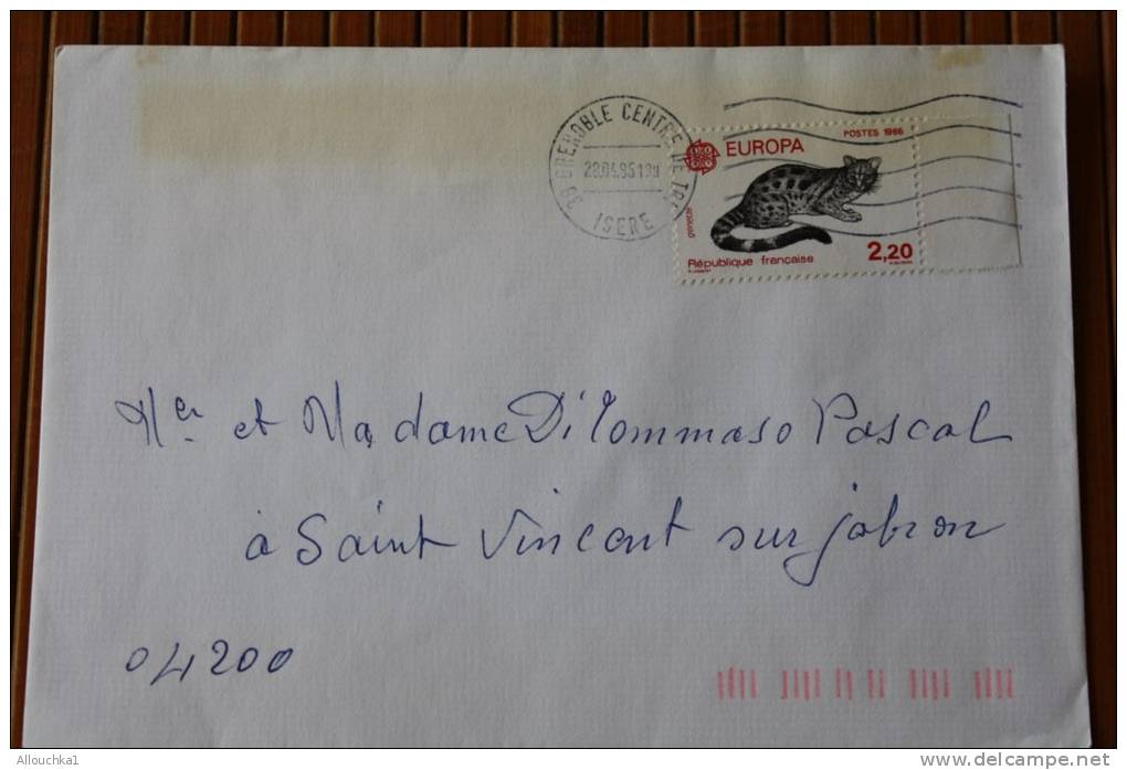 1985 LETTRE OMEC MANUEL AFFRANCHISSEMENT TIMBRE SEUL SUR LETTRE &gt; EUROPA :GRENOBLE RP Pr 04 - 1961-....