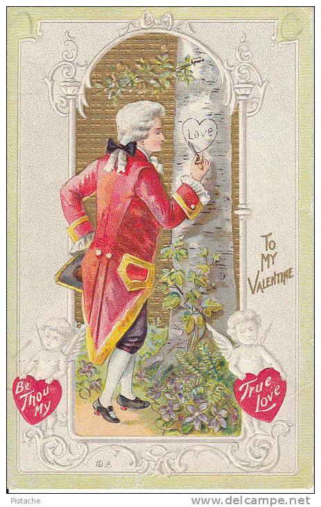 To My Valentine - True Love - Valentine Series 29 - Embossed - Unused - VG Condition - 2 Scans - Valentinstag