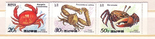 DPR KOREA   Corée  Nord  1990   Crustacea  3v.-MNH - Crustaceans