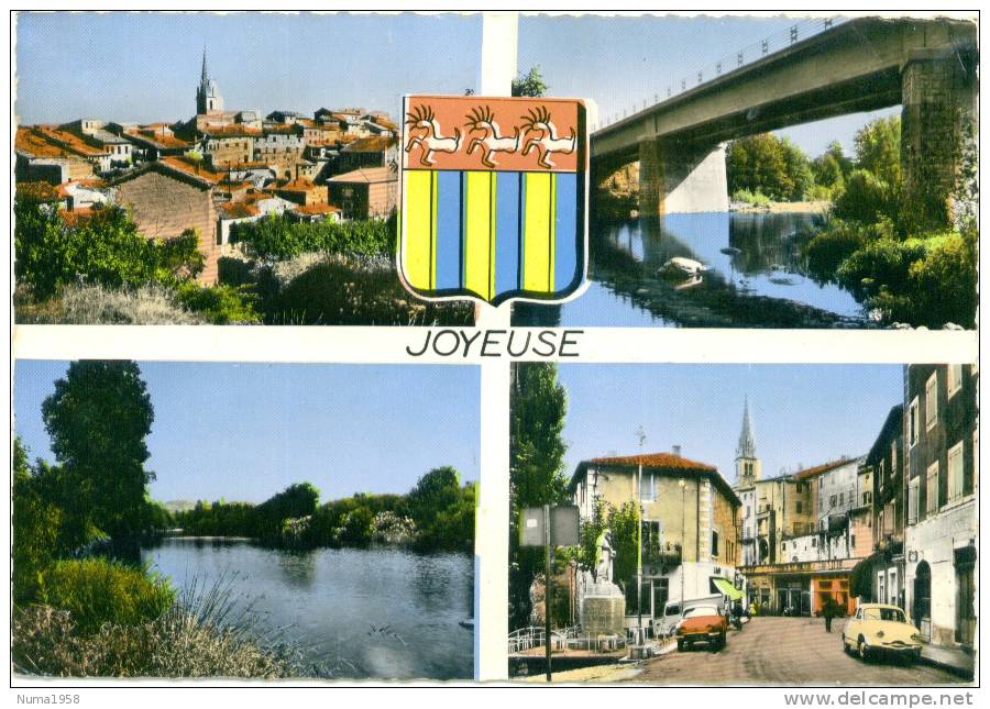 07 ARDECHE JOYEUSE MULTIVUES VUE GENERALE LE PONT LA BEAUME LA GRANDE RUE - Joyeuse