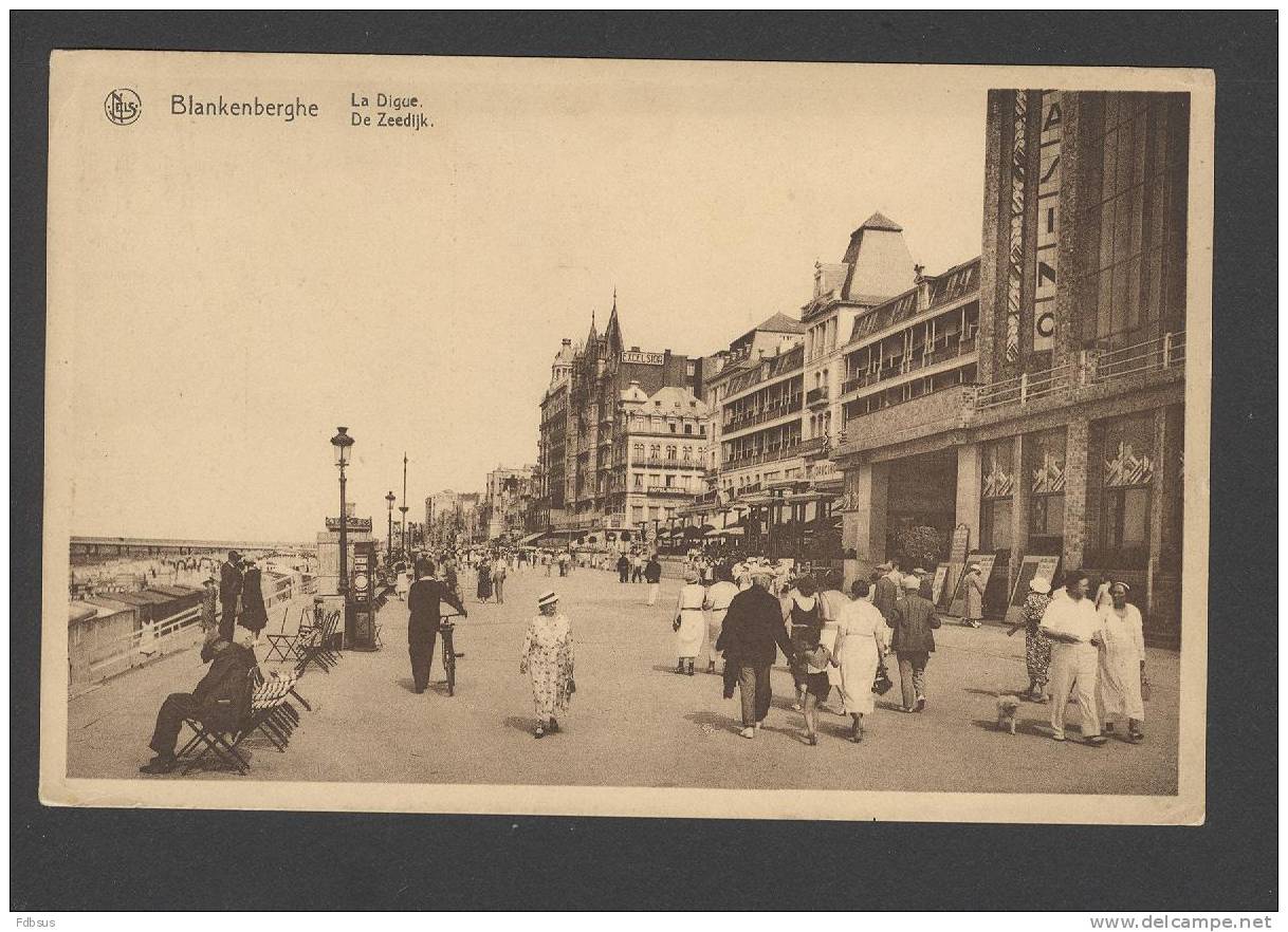 1937 ED. NELS SERIE 10 NR 58 - PLAGE STRAND - DIJK DIQUE - BLANKENBERGHE BEACH BELGIUM BELGIEN - Blankenberge