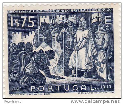 1947 Portogallo  - 8° Cent. Liberazione Di Lisbona Dagli Arabi - Usati