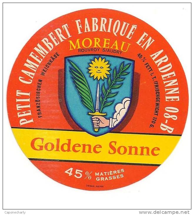 N° 3 Fromagerie Disparue MOREAU ROUVROY SUR AUDRY 08 ARDENNES  (CHARLEVILLE MEZIERES SEDAN VOUZIERS RETHEL ) - Fromage