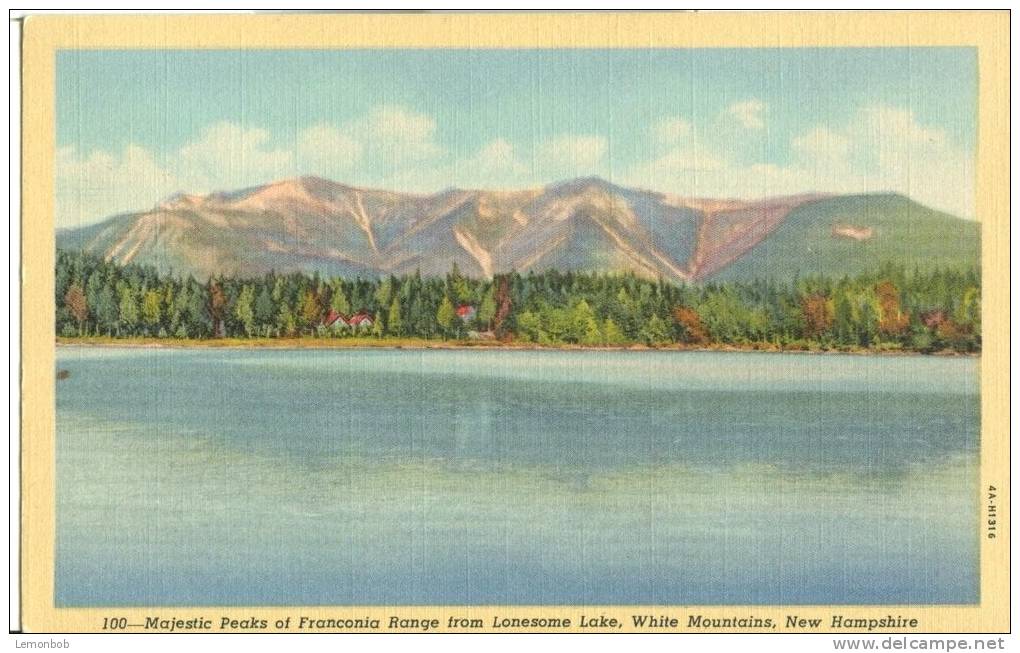 USA – United States – Majestic Peaks Of Franconia Range From Lonesome Lake, White Mountains New Hampshire Postcard[P6027 - White Mountains