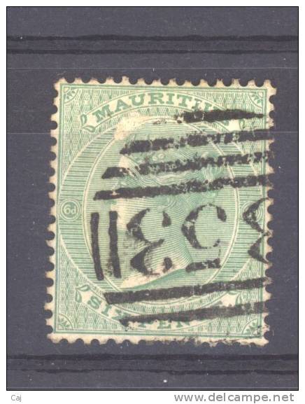 Maurice  -  1863  :  Yv  36  (o)   Filigrane CC - Mauritius (...-1967)