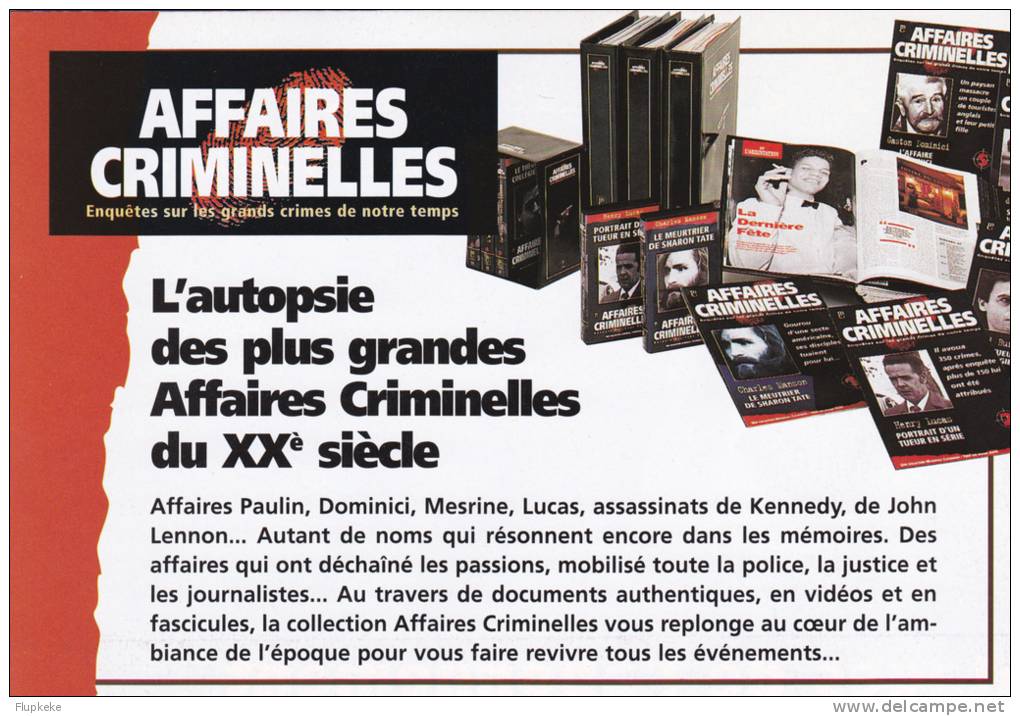 Affaires Criminelles Collection Complète, Classeurs + Revues + VHS  + Coffrets Marshall Cavendish 1995 - Encyclopedieën