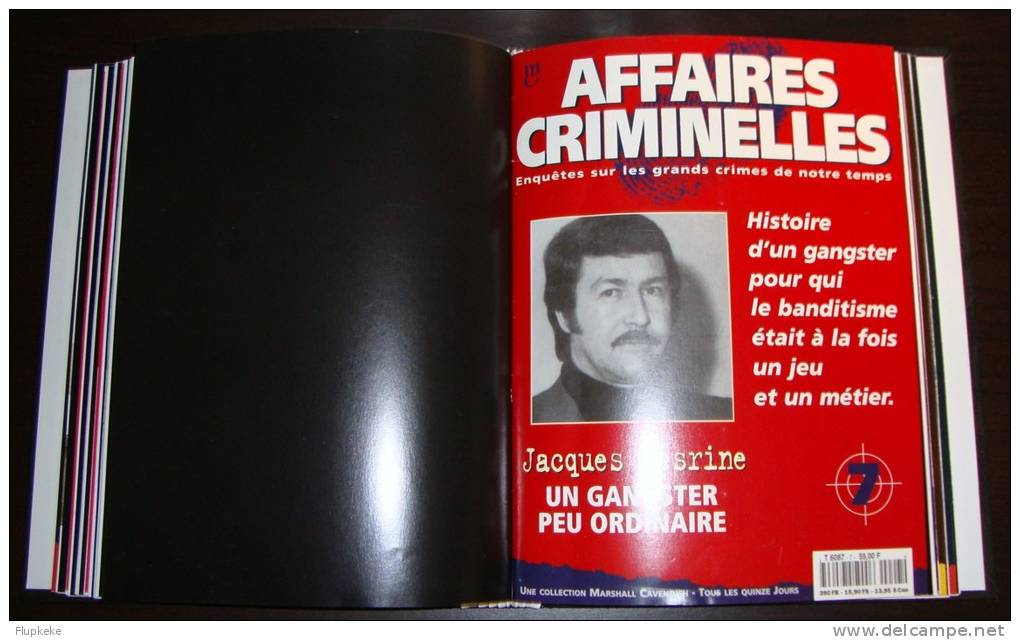 Affaires Criminelles Collection complète, Classeurs + Revues + VHS  + Coffrets Marshall Cavendish 1995