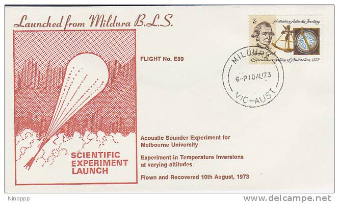 Australia-1973 Scientific Experiment Launch Flight E 89  Souvenir Cover - Oceanië