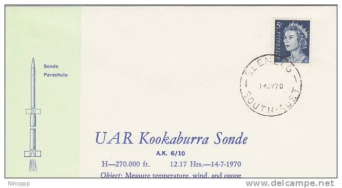 Australia-1970 UAR Kookaburra Sonde  A.K. 6/10  Souvenir Cover - Ozeanien