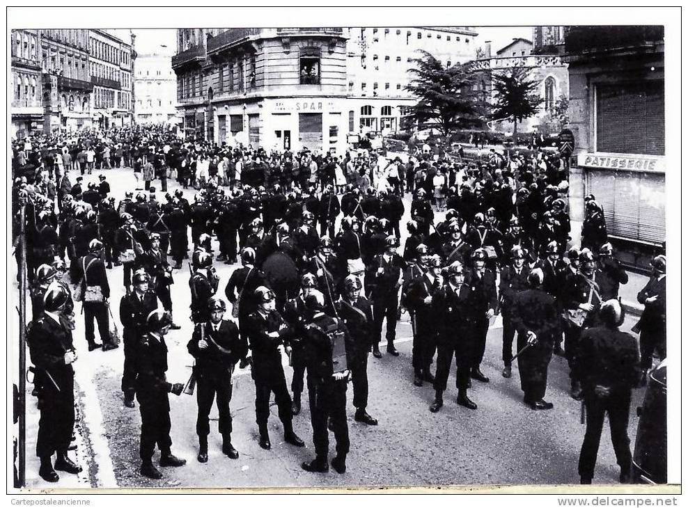 31 Mai 1968 TOULOUSE 18h30 BARRAGE CRS Rue METZ GAULLISTES CONTRE MANISTANTS Tirage Limite 500ex CPM 1978 Haute Garonne - Toulouse