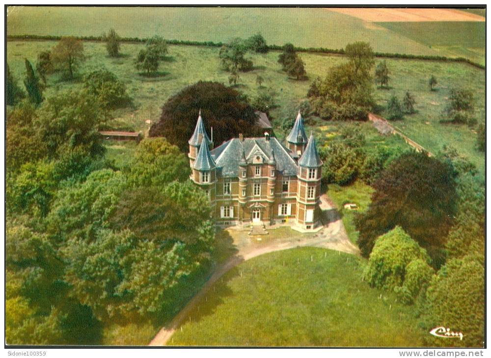 Carte Postale Du Château De Miremont à Feluy (vue Aérienne) - Seneffe