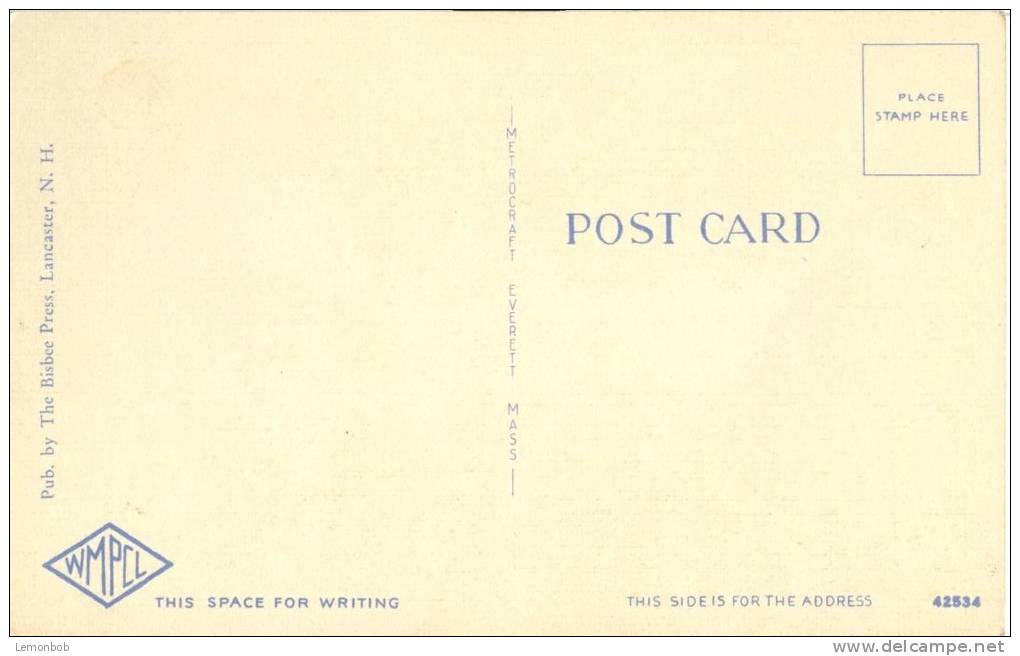 USA – United States – Silver Cascade, White Mts. NH, Unused Linen Postcard [P6082] - White Mountains