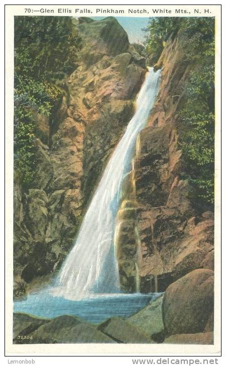 USA – United States – Glen Ellis Falls, Pinkham Notch, White Mts. NH, 1920s Unused Postcard [P6084] - White Mountains