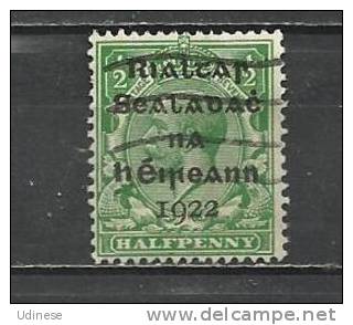 IRELAND  1922 - DEFINITIVE OVERPRINTED 0,5   - USED OBLITERE GESTEMPELT - Usati