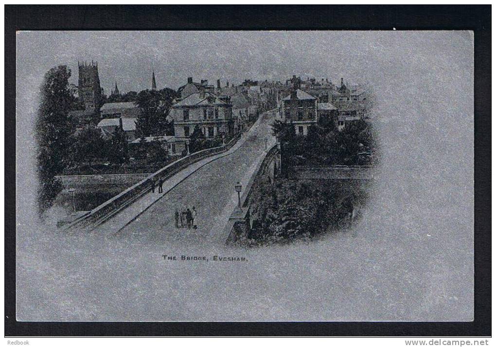 RB 770 - Early "Silver Effect" Postcard - The Bridge Evesham Worcestershire - Sonstige & Ohne Zuordnung