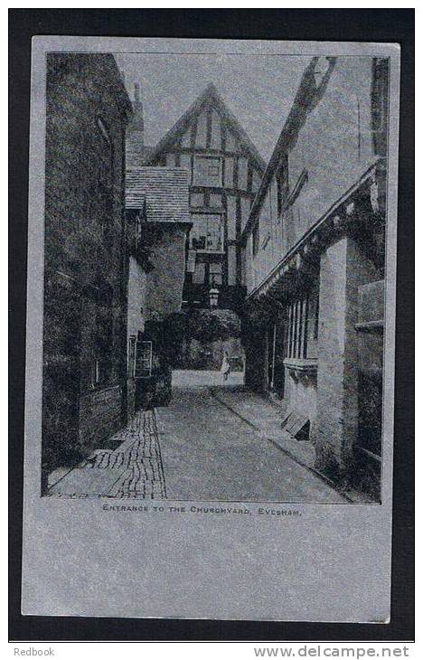 RB 770 - Early "Silver Effect" Postcard - Entrance To The Churchyard Evesham Worcestershire - Other & Unclassified